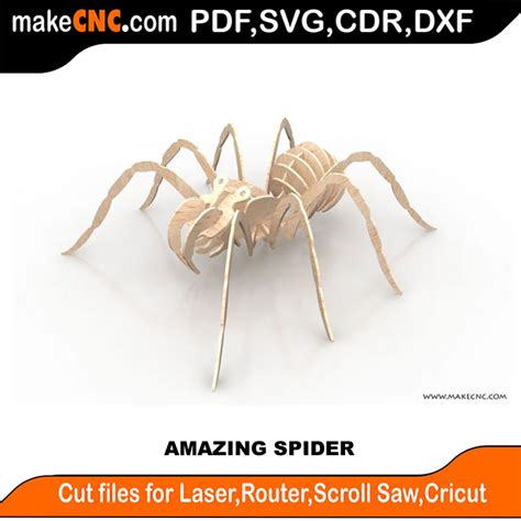 cnc laser machine projects spider|Amazing Spider : 3D Puzzle, Laser Cut, Scroll Saw, .